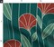 Bold Floral Red Green Abstract Flowers Elegant Geometric Jewel Tone Timeless Custom Printed Fabric by Spoonflower Various Fabrics by the Yard or Fat Quarter